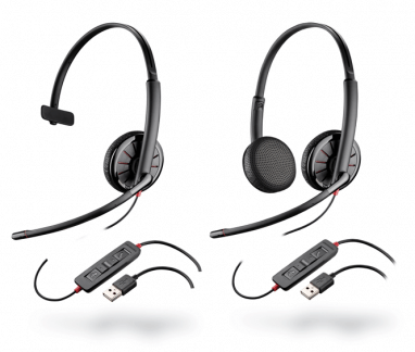Wired Plantronics Blackwire 315 USB Headset On-Ear Mono Headset 